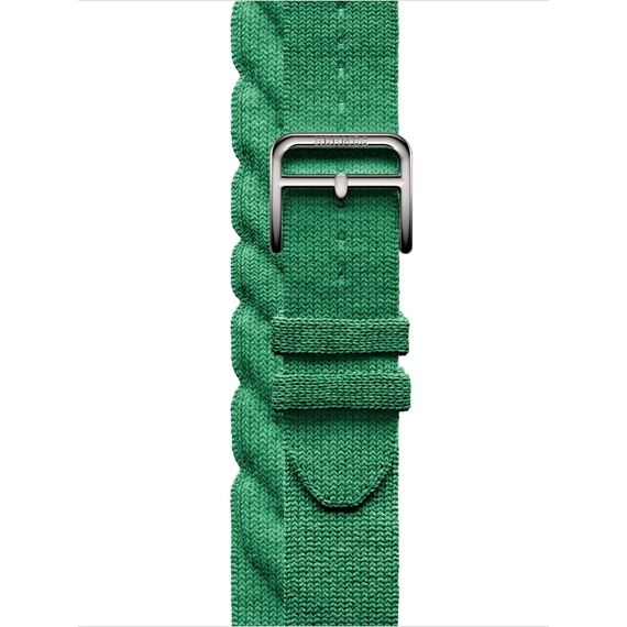 Apple Watch Hermès Series 10 | 42 мм | Torsade Double Tour Vert Moyen, Размер корпуса : 42 мм, Цвет: Vert Moyen, Размер ремешка : 130–155 мм, изображение 4