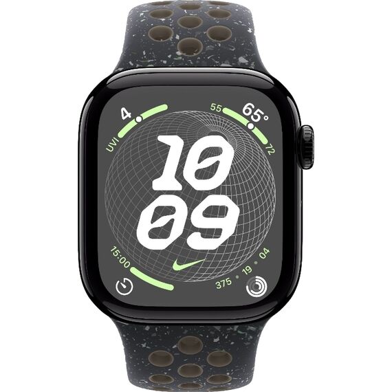 Apple Watch Series 10 | 42 мм | Nike Sport Band Midnight Sky, Размер корпуса : 42 мм, Цвет: Black, Размер ремешка : 130–200 мм, изображение 3 Apple Watch Series 10 | 42 мм | Nike Sport Band Midnight Sky, Размер корпуса : 42 мм, Цвет: Black, Размер ремешка : 130–200 мм, изображение 3