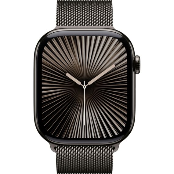 Apple Watch Series 10 | 42 мм | Корпус из титана цвета Slate, браслет Milanese цвета Slate, Размер корпуса : 42 мм, Цвет: Slate, Размер ремешка : 130–180 мм, изображение 3 Apple Watch Series 10 | 42 мм | Корпус из титана цвета Slate, браслет Milanese цвета Slate, Размер корпуса : 42 мм, Цвет: Slate, Размер ремешка : 130–180 мм, изображение 3