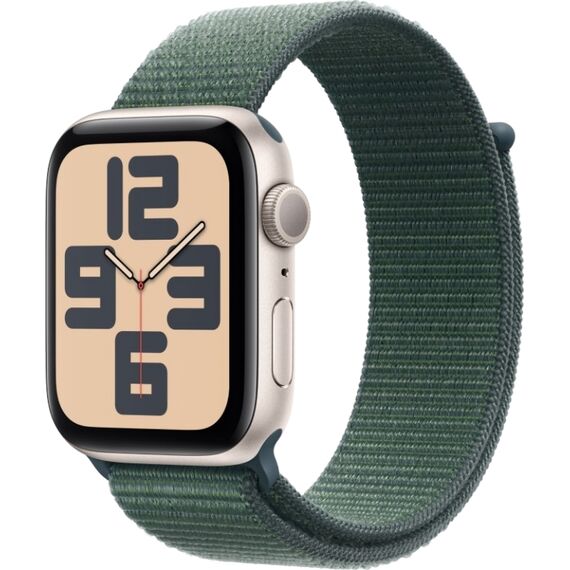 Apple Watch SE 2024 | 40 мм | Sport Loop Lake Green, Размер корпуса : 40 мм, Цвет: Lake Green, Размер ремешка : 130–200 мм, изображение 2