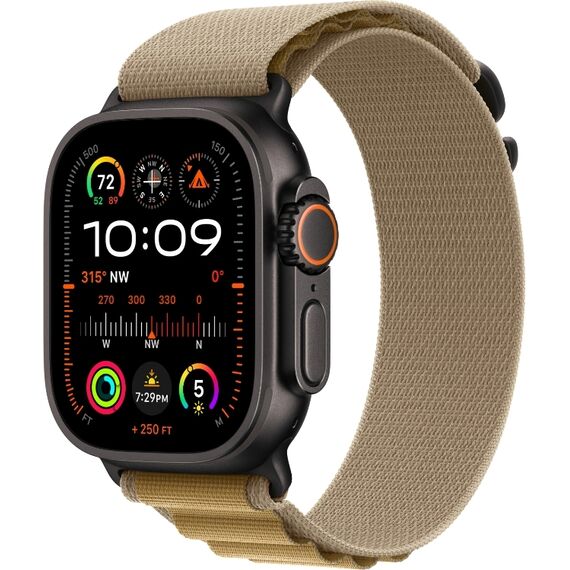 Ремешок Apple Watch Alpine Loop | Black Titanium Finish | S | Tan, Размер корпуса : 49 мм, Цвет: Tan, Размер ремешка : 130–160 мм, Цвет корпуса : Black, изображение 2 Ремешок Apple Watch Alpine Loop | Black Titanium Finish | S | Tan, Размер корпуса : 49 мм, Цвет: Tan, Размер ремешка : 130–160 мм, Цвет корпуса : Black, изображение 2