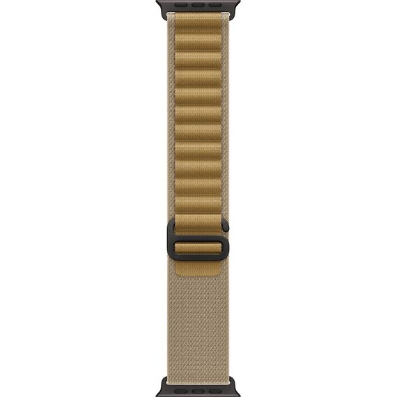 Ремешок Apple Watch Alpine Loop | Black Titanium Finish | S | Tan, Размер ремешка : 130–160 мм, Размер корпуса : 49 мм, Цвет: Tan, Цвет корпуса : Black