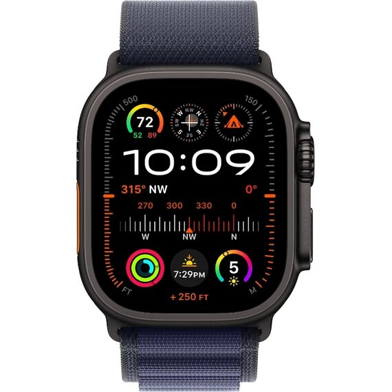 Ремешок Apple Watch Alpine Loop | Black Titanium Finish | S | Navy, Размер корпуса : 49 мм, Цвет: Navy, Размер ремешка : 130–160 мм, Цвет корпуса : Black, изображение 3 Ремешок Apple Watch Alpine Loop | Black Titanium Finish | S | Navy, Размер корпуса : 49 мм, Цвет: Navy, Размер ремешка : 130–160 мм, Цвет корпуса : Black, изображение 3