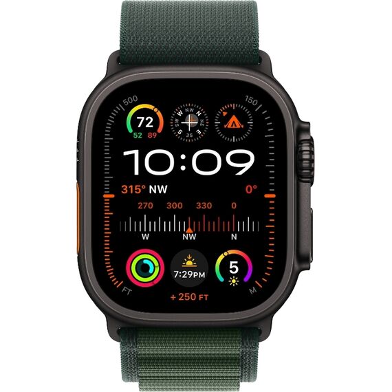 Ремешок Apple Watch Alpine Loop | Black Titanium Finish | M | Dark Green, Размер корпуса : 49 мм, Цвет: Dark Green, Размер ремешка : 145–190 мм, Цвет корпуса : Black, изображение 3 Ремешок Apple Watch Alpine Loop | Black Titanium Finish | M | Dark Green, Размер корпуса : 49 мм, Цвет: Dark Green, Размер ремешка : 145–190 мм, Цвет корпуса : Black, изображение 3