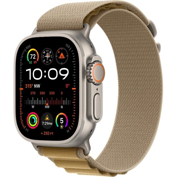 Ремешок Apple Watch Alpine Loop | Natural Titanium Finish | S | Tan, Размер корпуса : 49 мм, Цвет: Tan, Размер ремешка : 130–160 мм, Цвет корпуса : Natural, изображение 2 Ремешок Apple Watch Alpine Loop | Natural Titanium Finish | S | Tan, Размер корпуса : 49 мм, Цвет: Tan, Размер ремешка : 130–160 мм, Цвет корпуса : Natural, изображение 2