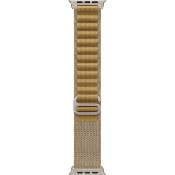 Ремешок Apple Watch Alpine Loop | Natural Titanium Finish | M | Tan, Размер ремешка : 145–190 мм, Размер корпуса : 49 мм, Цвет: Tan, Цвет корпуса : Natural