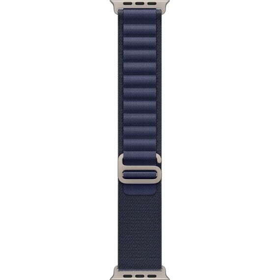 Ремешок Apple Watch Alpine Loop | Natural Titanium Finish | L | Navy, Размер ремешка : 165–210 мм, Размер корпуса : 49 мм, Цвет: Navy, Цвет корпуса : Natural