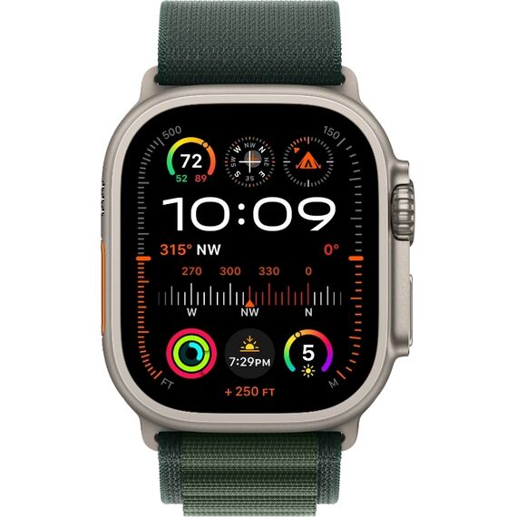 Ремешок Apple Watch Alpine Loop | Natural Titanium Finish | M | Dark Green, Размер корпуса : 49 мм, Цвет: Dark Green, Размер ремешка : 145–190 мм, Цвет корпуса : Natural, изображение 3 Ремешок Apple Watch Alpine Loop | Natural Titanium Finish | M | Dark Green, Размер корпуса : 49 мм, Цвет: Dark Green, Размер ремешка : 145–190 мм, Цвет корпуса : Natural, изображение 3