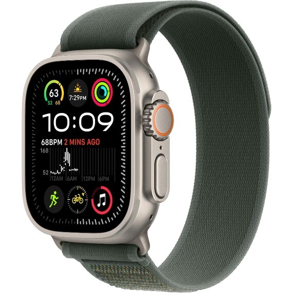 Ремешок Apple Watch Trail Loop | Natural Titanium Finish | M/L | Green, Размер корпуса : 49 мм, Цвет: Green, Размер ремешка : 145–220 мм, Цвет корпуса : Natural, изображение 2