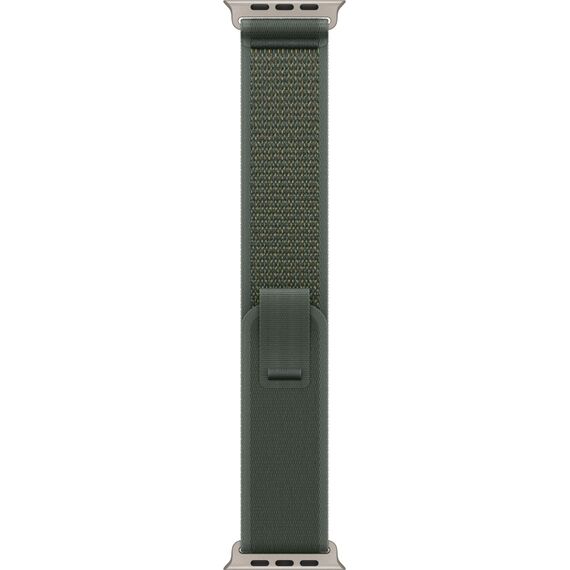 Ремешок Apple Watch Trail Loop | Natural Titanium Finish | M/L | Green, Размер ремешка : 145–220 мм, Размер корпуса : 49 мм, Цвет: Green, Цвет корпуса : Natural