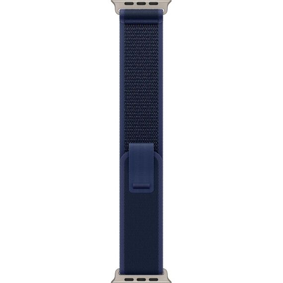 Ремешок Apple Watch Trail Loop | Natural Titanium Finish | S/M | Blue, Размер ремешка : 130–180 мм, Размер корпуса : 49 мм, Цвет: Blue, Цвет корпуса : Natural
