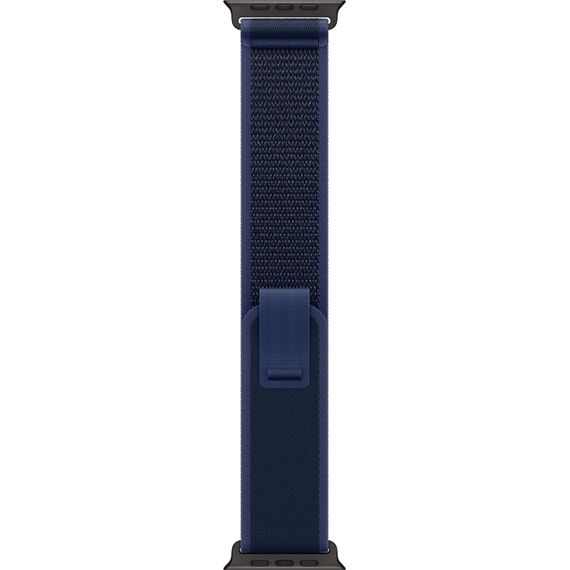 Ремешок Apple Watch Trail Loop | Black Titanium Finish | S/M | Blue, Размер ремешка : 130–180 мм, Размер корпуса : 49 мм, Цвет: Blue, Цвет корпуса : Black