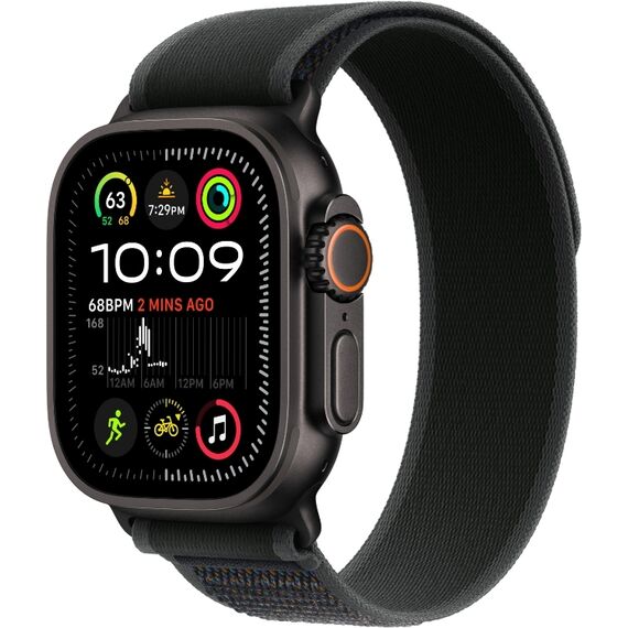 Ремешок Apple Watch Trail Loop | Black Titanium Finish | M/L | Black, Размер корпуса : 49 мм, Цвет: Black, Размер ремешка : 145–220 мм, Цвет корпуса : Black, изображение 2