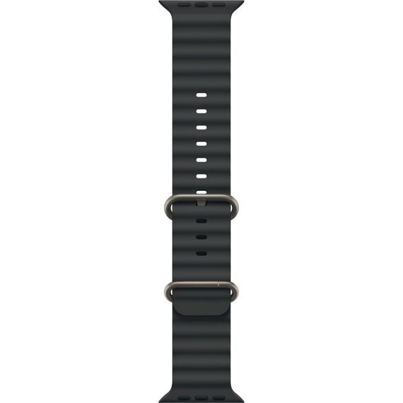 Ремешок Apple Watch Ocean Band | Natural Titanium Finish | 49 мм | Black, Размер ремешка : 130–200 мм, Размер корпуса : 49 мм, Цвет: Black, Цвет корпуса : Natural