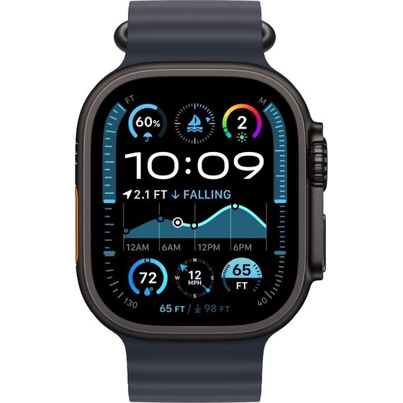 Ремешок Apple Watch Ocean Band | Black Titanium Finish | 49 мм | Navy, Размер корпуса : 49 мм, Цвет: Navy, Размер ремешка : 130–200 мм, Цвет корпуса : Black, изображение 3 Ремешок Apple Watch Ocean Band | Black Titanium Finish | 49 мм | Navy, Размер корпуса : 49 мм, Цвет: Navy, Размер ремешка : 130–200 мм, Цвет корпуса : Black, изображение 3