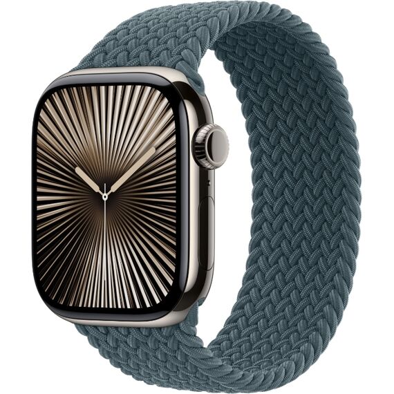 Ремешок Apple Watch Braided Solo Loop | 46 мм | Lake Green, Размер корпуса : 46 мм (Также работает с 44 мм), Цвет: Lake Green, изображение 2 Ремешок Apple Watch Braided Solo Loop | 46 мм | Lake Green, Размер корпуса : 46 мм (Также работает с 44 мм), Цвет: Lake Green, изображение 2