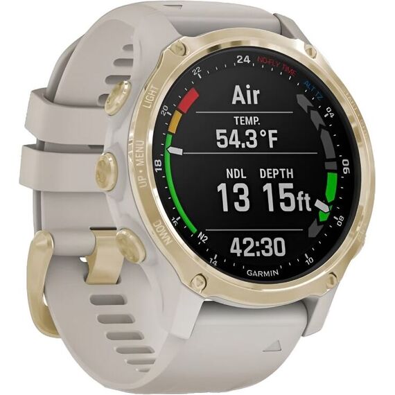Смарт-часы Garmin Descent Mk2S Light Gold/Light Sand, Размер корпуса : 43 мм, Цвет: Light Gold/Light Sand, изображение 4 Смарт-часы Garmin Descent Mk2S Light Gold/Light Sand, Размер корпуса : 43 мм, Цвет: Light Gold/Light Sand, изображение 4