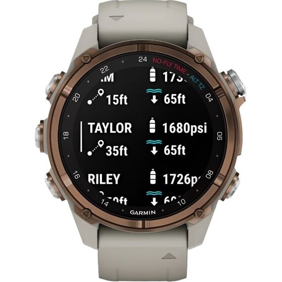 Смарт-часы Garmin Descent Mk3I 43 mm Bronze PVD Titanium/French Gray, Версия: Descent Mk3I, Размер корпуса : 43 мм, Цвет: Bronze PVD Titanium/French Gray, изображение 5 Смарт-часы Garmin Descent Mk3I 43 mm Bronze PVD Titanium/French Gray, Версия: Descent Mk3I, Размер корпуса : 43 мм, Цвет: Bronze PVD Titanium/French Gray, изображение 5