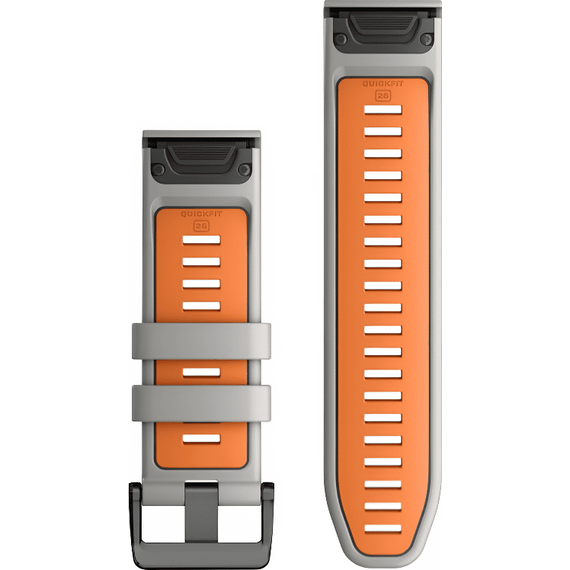 Ремешок сменный Garmin QuickFit | 26 мм | Fog Gray/Ember Orange, Цвет: Fog Gray/Ember Orange, изображение 2