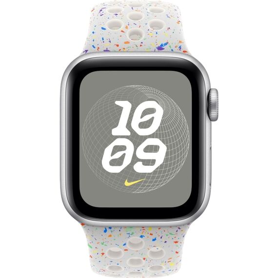 Ремешок Apple Watch Nike Sport Band | 46 мм | S/M | Pure Platinum, Размер корпуса : 46 мм, Цвет: Pure Platinum, Размер ремешка : 140–190 мм, изображение 3