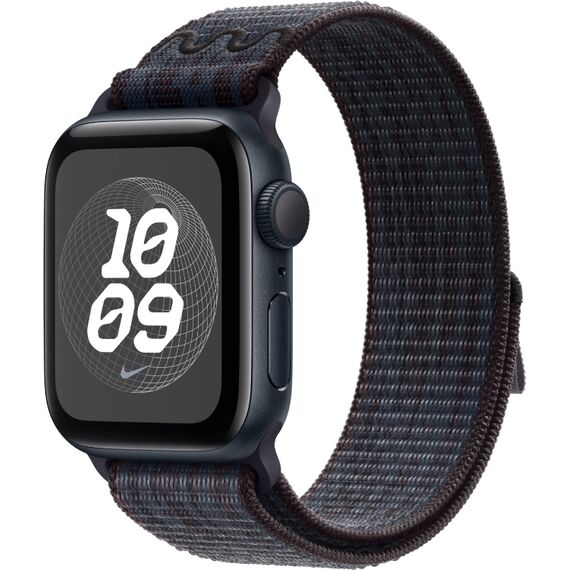Ремешок Apple Watch Nike Sport Loop | 42 мм | Black/Blue, Размер корпуса : 42 мм, Цвет: Black/Blue, Размер ремешка : 130–190 мм, изображение 2