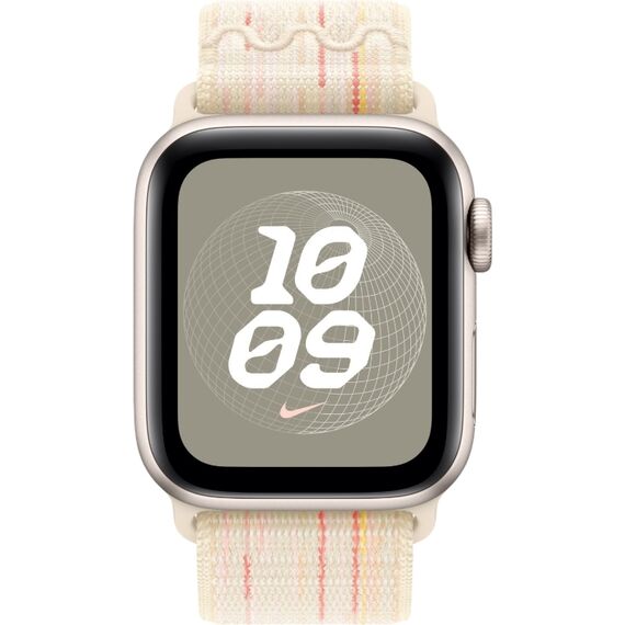 Ремешок Apple Watch Nike Sport Loop | 46 мм | Starlight/Pink, Размер корпуса : 46 мм, Цвет: Starlight/Pink, Размер ремешка : 145–220 мм, изображение 3