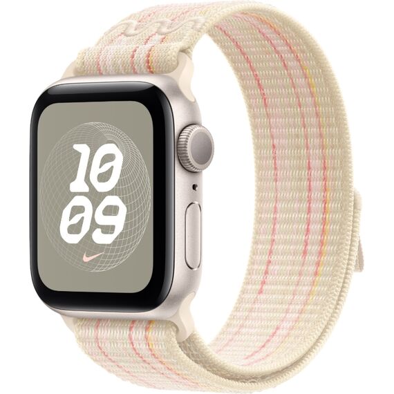 Ремешок Apple Watch Nike Sport Loop | 42 мм | Starlight/Pink, Размер корпуса : 42 мм, Цвет: Starlight/Pink, Размер ремешка : 130–190 мм, изображение 2