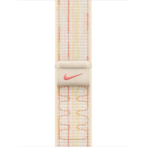 Ремешок Apple Watch Nike Sport Loop | 42 мм | Starlight/Pink, Размер ремешка : 130–190 мм, Размер корпуса : 42 мм, Цвет: Starlight/Pink