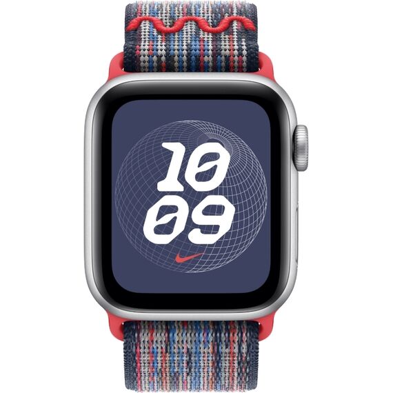 Ремешок Apple Watch Nike Sport Loop | 46 мм | Blue/Red, Размер корпуса : 46 мм, Цвет: Blue/Red, Размер ремешка : 145–220 мм, изображение 3