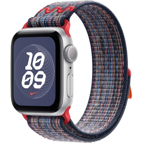 Ремешок Apple Watch Nike Sport Loop | 42 мм | Blue/Red, Размер корпуса : 42 мм, Цвет: Blue/Red, Размер ремешка : 130–190 мм, изображение 2