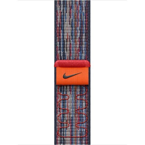 Ремешок Apple Watch Nike Sport Loop | 46 мм | Blue/Red, Размер ремешка : 145–220 мм, Размер корпуса : 46 мм, Цвет: Blue/Red