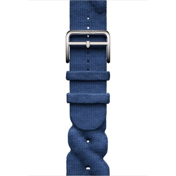 Ремешок Apple Watch Hermès Torsade Single Tour | Navy, Размер ремешка : 160–195 мм, Размер корпуса : 46 мм (Также работает с 44 мм), Цвет: Navy