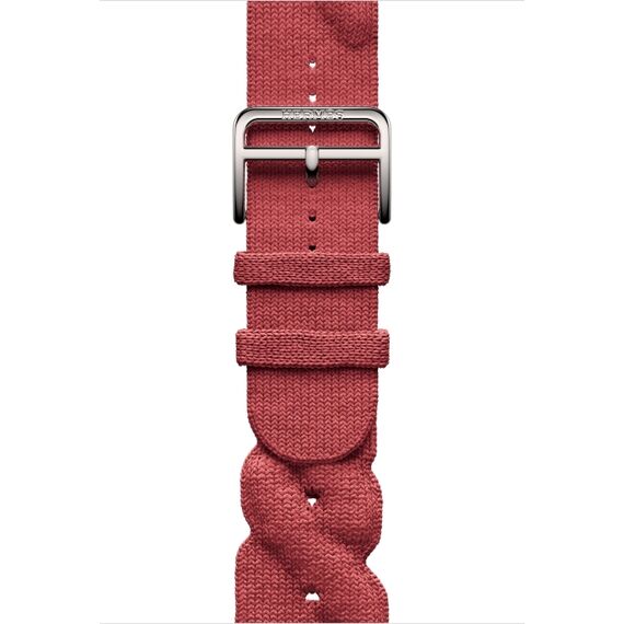 Ремешок Apple Watch Hermès Torsade Single Tour | Rouge Grenat, Размер ремешка : 160–195 мм, Размер корпуса : 46 мм (Также работает с 44 мм), Цвет: Rouge Grenat