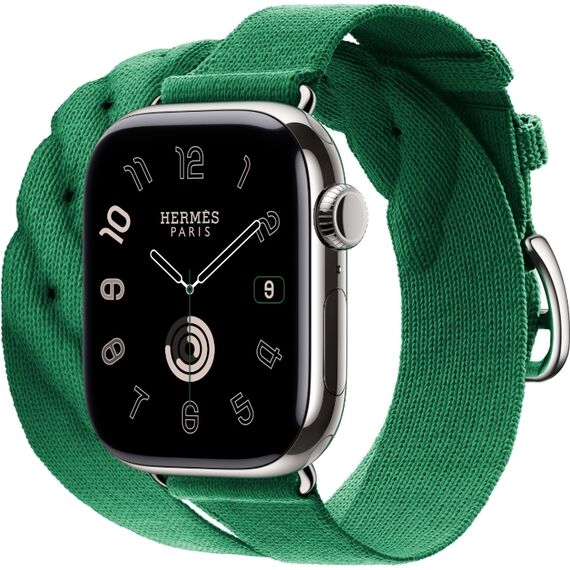 Ремешок Apple Watch Hermès Torsade Double Tour | Vert Moyen, Размер корпуса : 42 мм, Цвет: Vert Moyen, Размер ремешка : 130–155 мм, изображение 2