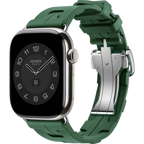 Ремешок Apple Watch Hermès Kilim Single Tour | 42 мм | Vert Moyen, Размер корпуса : 42 мм, Цвет: Vert Moyen, Размер ремешка : 140–175 мм, изображение 2 Ремешок Apple Watch Hermès Kilim Single Tour | 42 мм | Vert Moyen, Размер корпуса : 42 мм, Цвет: Vert Moyen, Размер ремешка : 140–175 мм, изображение 2