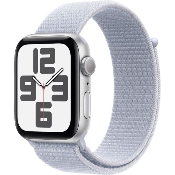Apple Watch SE 2023 | 44 мм | Sport Loop Blue Cloud, Размер корпуса : 44 мм, Цвет: Blue Cloud, Размер ремешка : 140–245 мм, изображение 2 Apple Watch SE 2023 | 44 мм | Sport Loop Blue Cloud, Размер корпуса : 44 мм, Цвет: Blue Cloud, Размер ремешка : 140–245 мм, изображение 2