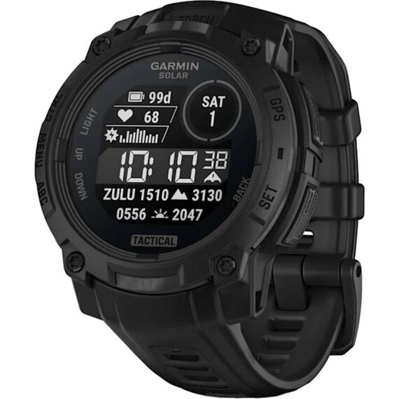 Смарт-часы Instinct 3 Solar, Tactical 45 mm Black with Black Band