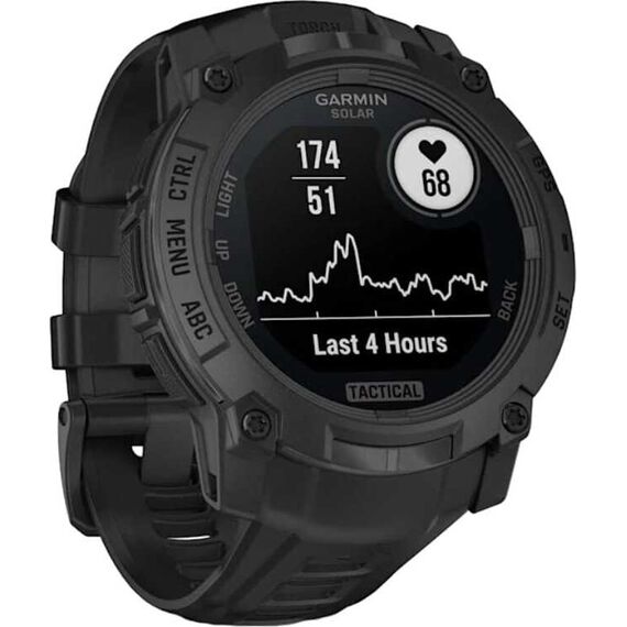 Смарт-часы Instinct 3 Solar, Tactical | 50 mm | Black with Black Band, изображение 4 Смарт-часы Instinct 3 Solar, Tactical | 50 mm | Black with Black Band, изображение 4