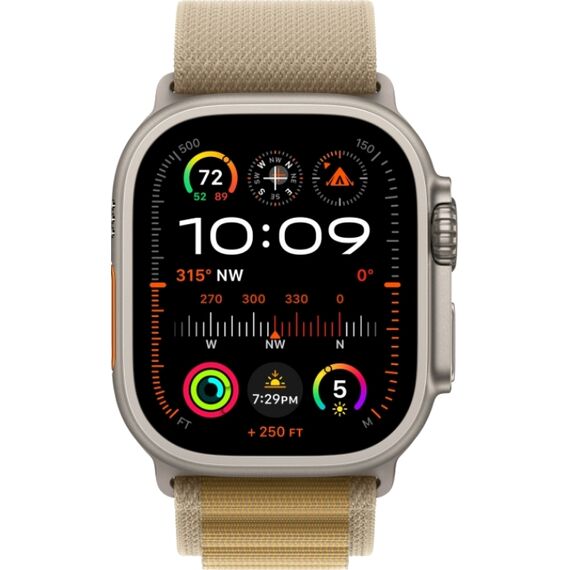 Apple Watch Ultra 2 GPS + Cellular (49 мм) | Alpine Loop Tan 165-210 мм, Размер корпуса : 49 мм, Цвет: Tan, Размер ремешка : 165–210 мм, изображение 3 Apple Watch Ultra 2 GPS + Cellular (49 мм) | Alpine Loop Tan 165-210 мм, Размер корпуса : 49 мм, Цвет: Tan, Размер ремешка : 165–210 мм, изображение 3