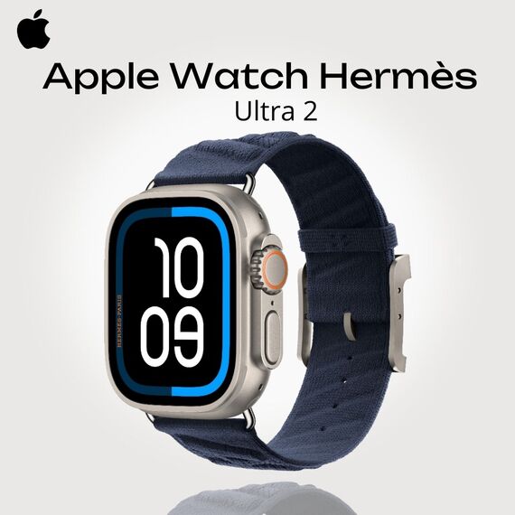 Apple Watch Ultra 2 Hermes | 49 мм | Torsade Single Tour Navy