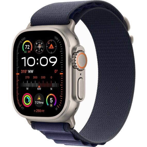 Apple Watch Ultra 2 GPS + Cellular (49 мм) | Alpine Loop Navy 130-160 мм, Размер корпуса : 49 мм, Цвет: Navy, Размер ремешка : 130–160 мм, изображение 2 Apple Watch Ultra 2 GPS + Cellular (49 мм) | Alpine Loop Navy 130-160 мм, Размер корпуса : 49 мм, Цвет: Navy, Размер ремешка : 130–160 мм, изображение 2