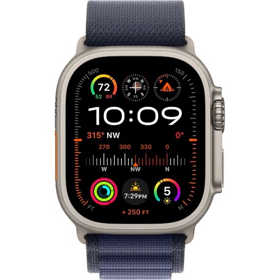 Apple Watch Ultra 2 GPS + Cellular (49 мм) | Alpine Loop Navy 130-160 мм, Размер корпуса : 49 мм, Цвет: Navy, Размер ремешка : 130–160 мм, изображение 3 Apple Watch Ultra 2 GPS + Cellular (49 мм) | Alpine Loop Navy 130-160 мм, Размер корпуса : 49 мм, Цвет: Navy, Размер ремешка : 130–160 мм, изображение 3