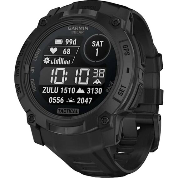 Смарт-часы Instinct 3 Solar, Tactical 50 mm Black with Black Band