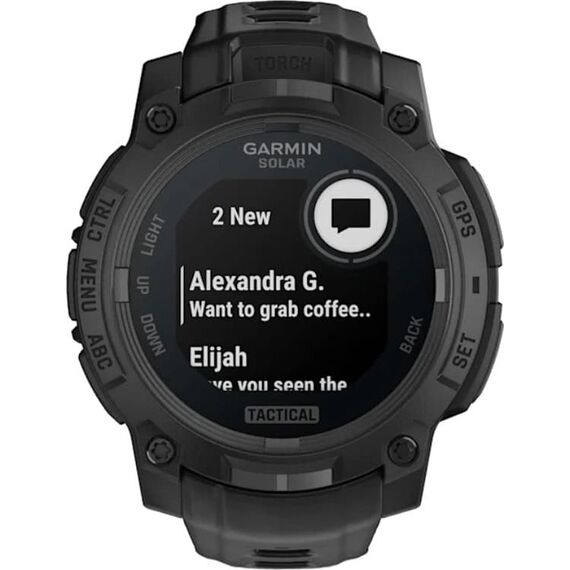 Смарт-часы Instinct 3 Solar, Tactical | 45 mm | Black with Black Band, изображение 3 Смарт-часы Instinct 3 Solar, Tactical | 45 mm | Black with Black Band, изображение 3