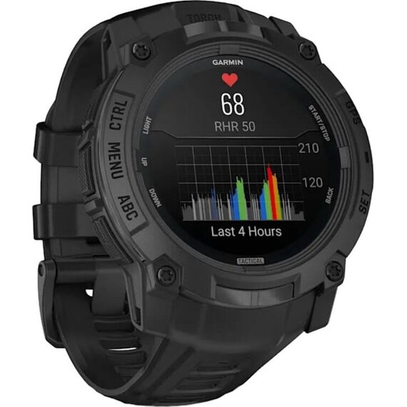 Смарт-часы Instinct 3 Amoled, Tactical 50 mm Black with Black Band, изображение 4 Смарт-часы Instinct 3 Amoled, Tactical 50 mm Black with Black Band, изображение 4