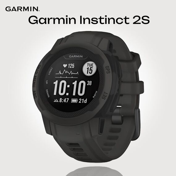 Смарт-часы Garmin Instinct 2S Standard Edition Graphite, Версия: Standard, Размер корпуса : 40 мм, SOLAR (Версии с линзами для зарядки от солнечной батареи собирают солнечную энергию и продлевают срок службы батареи.): Нет, Цвет: Graphite