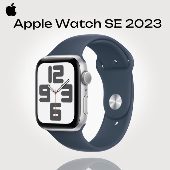 Apple Watch SE 2023 | 44 мм | Denim, Размер ремешка : 140–245 мм, Размер корпуса : 44 мм, Цвет: Denim