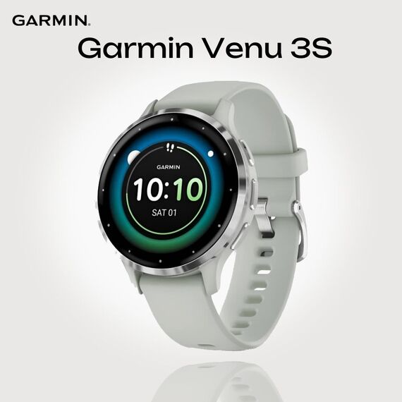 Смарт-часы Garmin Venu 3S Silver Stainless Steel Bezel with Sage Gray Case, Размер корпуса : 41 мм, Цвет: Sage Gray