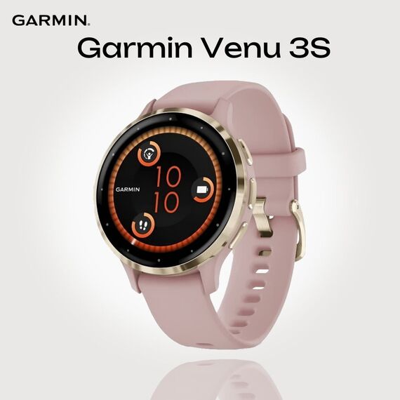 Смарт-часы Garmin Venu 3S Soft Gold Stainless Steel Bezel with Dust Rose Case, Размер корпуса : 41 мм, Цвет: Dust Rose