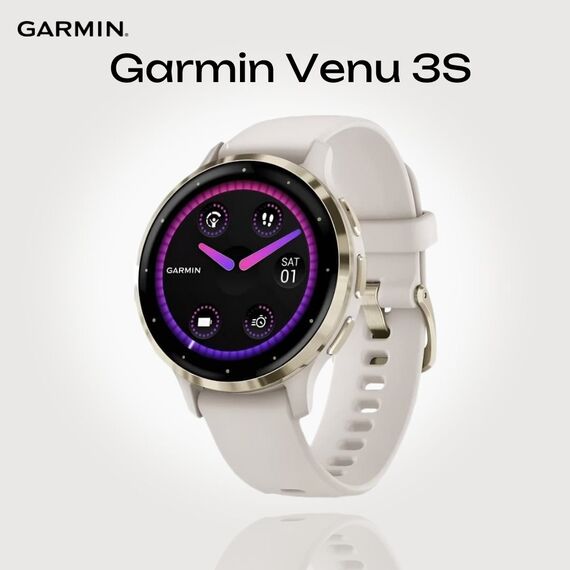 Смарт-часы Garmin Venu 3S Soft Gold Stainless Steel Bezel with Ivory Case, Размер корпуса : 41 мм, Цвет: Ivory